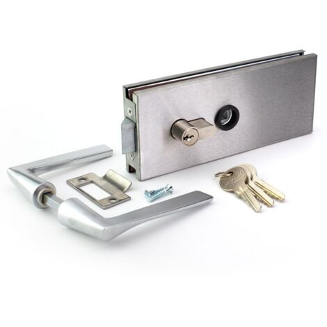Serrure de milieu 9045 pêne dormant demi-tour chromé mat - METALUX - NM90452000