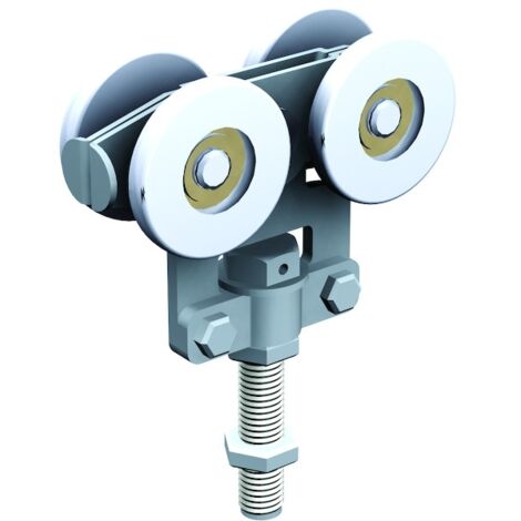 Mantion – Boite de 2 montures galets à billes acier pour rails tubulaires 6255 – Capacité de charge élevée – Installation rapide et durable