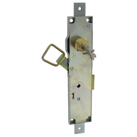 Serrure de persienne 3 points épaisseur 10mm cylindre 14mm zingué blanc - TIRARD - CA114309