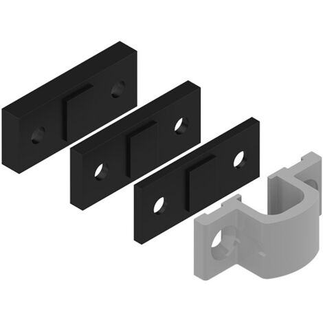 Gâche haute + 3 cales pour verrou DANAOS alu RAL9006 – LA CROISEE DS - DS6359-007