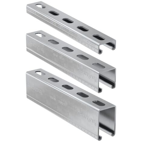 Fischer – Rails FUS 3m en acier S250 GD électrozingué – Épaisseur 2mm – Pour installations horizontales et verticales – SKU 97660 (1/4)