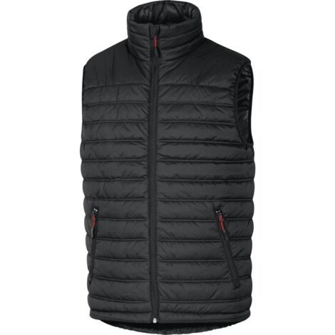 Gilet doudoune sans manche en polyamide ripstop enduit PU noir/rouge T3XL - DELTA PLUS - GDOONNR3X