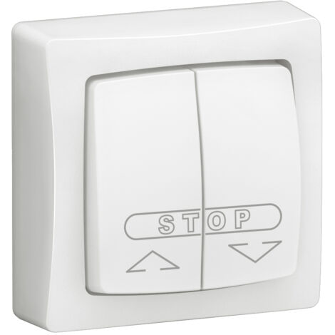 bouton poussoir - double - pour volets roulants - complet - blanc - legrand 086010l