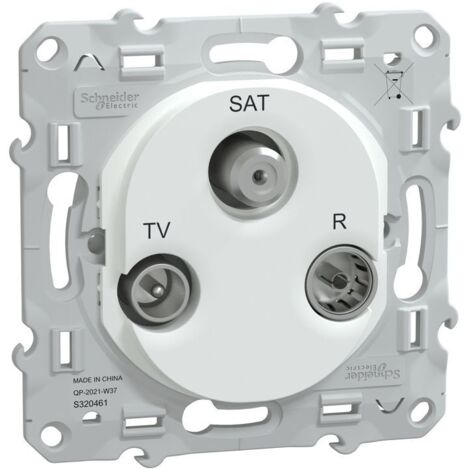 Mécanisme prise OVALIS TV -R-SAT blanc - SCHNEIDER ELECTRIC - S320461 (1/5)
