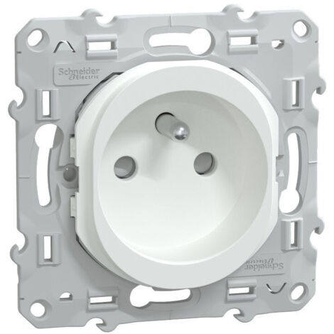 Schneider Electric – Prise de courant à puits 2P+T 16A S320059 – bornes automatiques – fixation par vis – IK04 IP21D – pour câbles 1,5 à 4 mm²