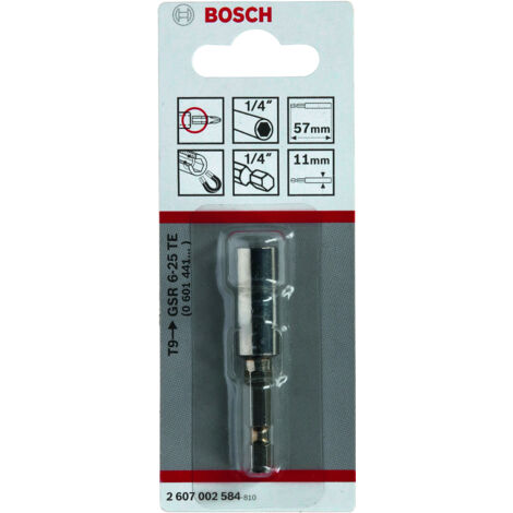 Support universel Bosch, 1/4, 57 mm, 11 mm, (en association avec la butée de profondeur T9) - 2607002584