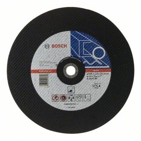 Bosch – Disque à tronçonner métal 355mm – Épaisseur 2,8mm – Alésage 25,4mm – Compatible meuleuses angulaires – 2608600543