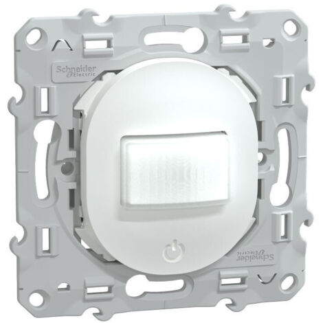 Schneider Electric – Détecteur de mouvement Ovalis 350W blanc – Infrarouge 8m – Angle de détection 160° – Installation facile – S320523
