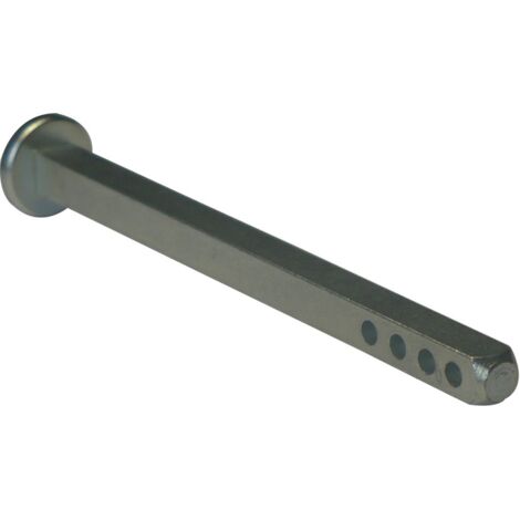 Tige carrée bouchon de diamètre 7mm et de longueur 90mm 4 trous finition en acier zingué - DUVAL - 34-1042-3709