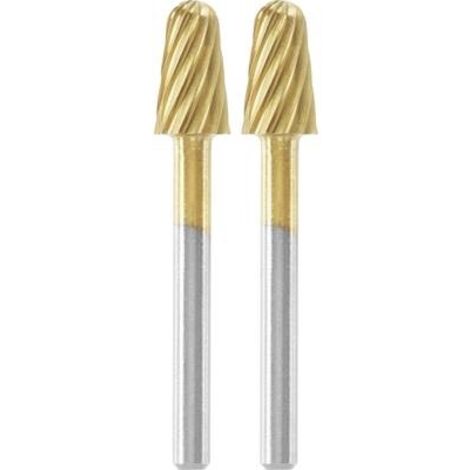 Lot de 2 fraises acier rapide haute longevite Dremel Max 117 - o 6,4mm bout rond