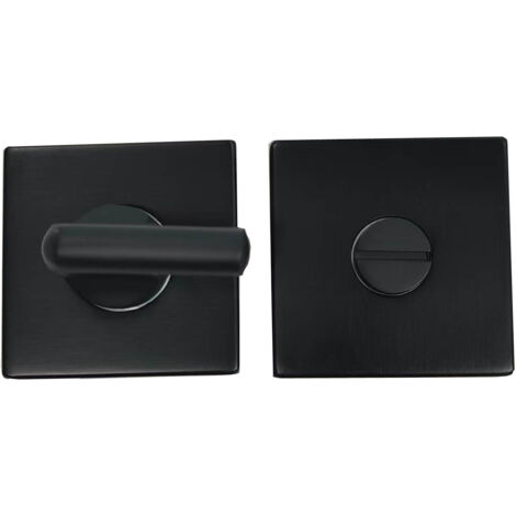 Paire de rosaces JADE Slim SLCN bec de cane condamnation carré noir PVD - HERACLES - B-INOX-SLC07N