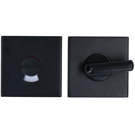 Paire de rosaces JADE Slim SLCN voyant carré noir PVD - HERACLES - B-INOX-SLC09N