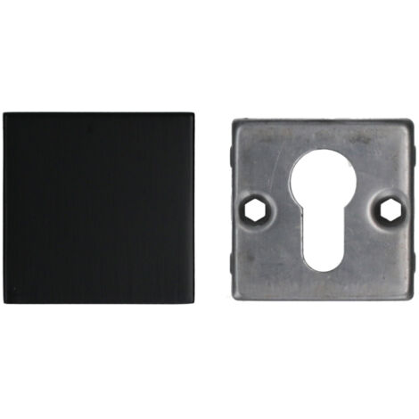 Paire de rosaces JADE Slim SLCN aveugle carré noir PVD - HERACLES - B-INOX-SLC08N