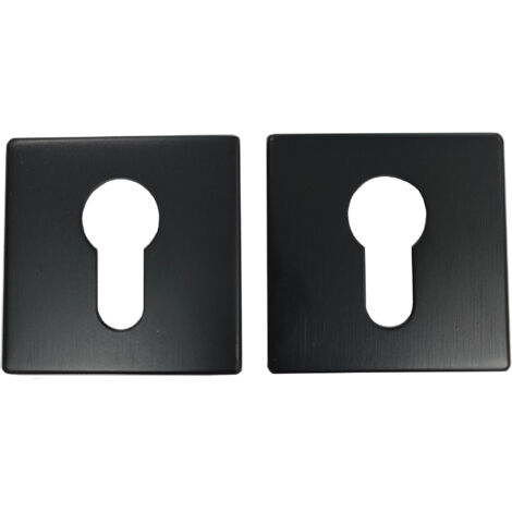 Paire de rosaces JADE Slim SLCN clé I carré noir PVD - HERACLES - B-INOX-SLC05N