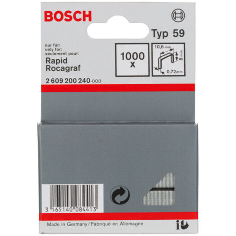 Serre-fils fin Bosch type 59 10,6 x 0,72 x 8 mm 1000 pièces
