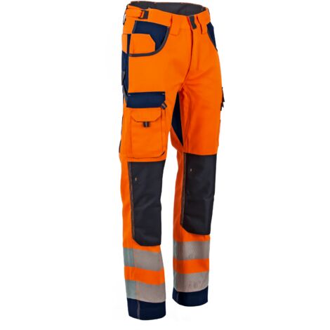 Pantalon POLARISATION haute visibilité orange 55% conton 45% polyester