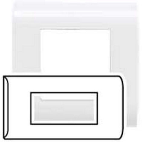 Legrand 075010 - Plaque ANCIEN MOSAIC - MONTAGE HORIZ - 4 Modules - BLANC (RAL 9010)
