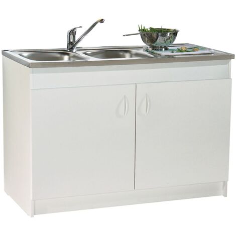 Meuble sous-évier mélaminé SIM'HYDRO 2 portes 900X600mm - NÉOVA - S12N42090H