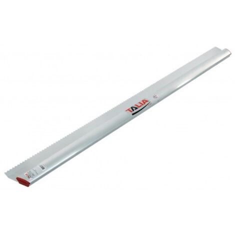 Taliaplast – Règle crantée en aluminium 1,80m – Profil H tubulaire fermé pour grattage enduits monocouches – Ergonomie optimisée