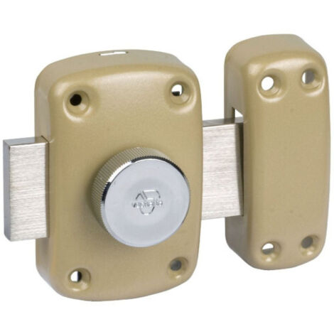 Vachette – Verrou à bouton cylindre rond 40 mm – Acier pour portes jusqu'à 25 mm – 3 clés fournies – Sécurité renforcée - 7600NUM (1/3)
