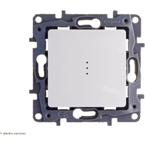 Legrand – Interrupteur va-et-vient à voyant – Compatible avec plaques Niloe – Montage encastré ou saillie – Fixation à vis et griffe