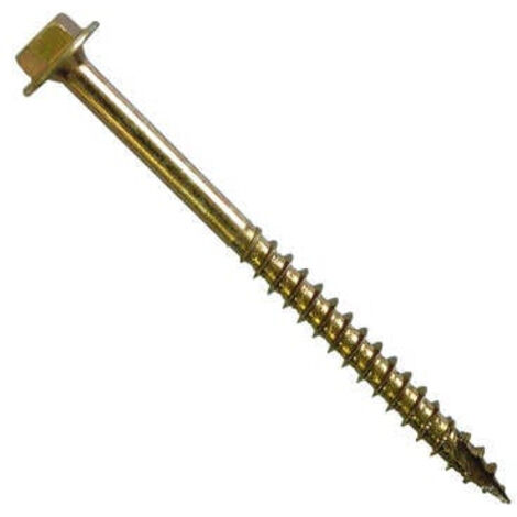Rocket – Boîte de 100 tirefonds VYNEX H.8 x 60 mm – Acier bichromaté – Tête hexagonale – Vissage direct sans préperçage – 351400225528