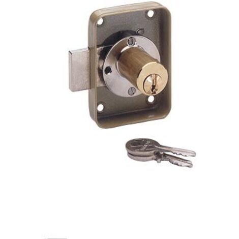 Serrure de sûreté V135 50x25mm droite cylindre diamètre 20mm longueur 30mm poli 2 clés - VACHETTE - 11710000 (1/3)