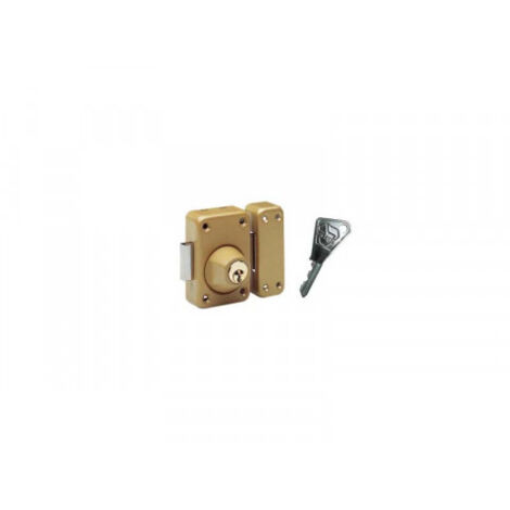 Verrou V136 double entrée pêne 110 bronze cylindre 50mm - VACHETTE - 16153000 (1/6)