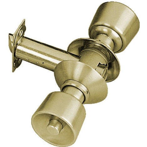 Serrure tubulaire V 6300 bec de canne à condamnation axe 63mm bouton tulipe finition laiton poli - VACHETTE - 19096000 (1/2)