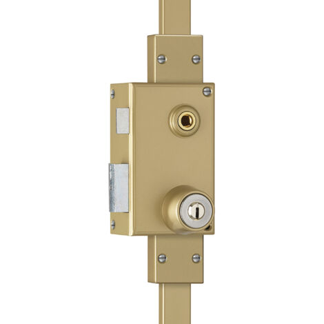 JPM – Serrure multipoint 3 points VEGA verticale – Cylindre 45mm – 3 clés fournies – Acier or – Norme A2P – Pour porte intérieure - 511000-18-2A