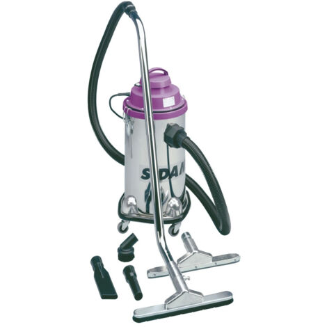 Aspirateur eau et poussières 1200W cuve inox JET 30 - SIDAMO - 20402008