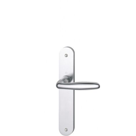 Hoppe – Ensemble Verona clé I pour cylindre européen finition alu aspect inox mat – Entraxe 70mm – Épaisseur de porte 38-47mm – 2834543