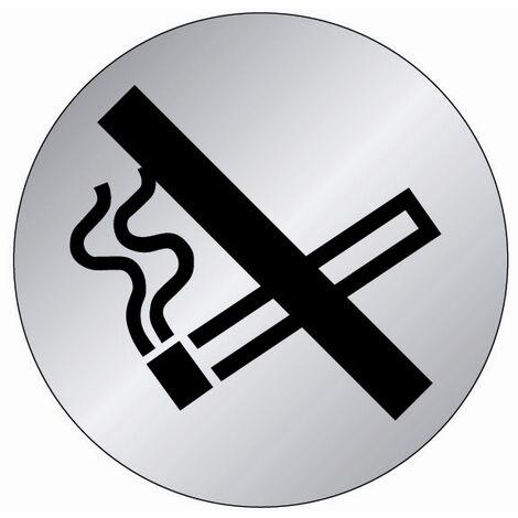 Plaque signalétique en Aluminium brossé ''Non fumeurs'' D.75mm - NOVAP - 4383163