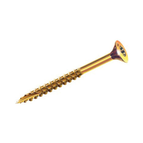 Vis à bois agglomérés Pozidrive acier bichromaté 4,5X80/50 boîte de 200 - ROCKET - 222302