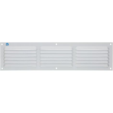 Grille à persienne 436 largeur 400mm hauteur 100mm époxy blanc RAL 9010 - RENSON - 10871