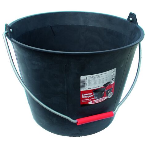 Taliaplast – Seau de maçon en caoutchouc synthétique 11L – Résistant aux chocs – Graduation moulée pour versements précis – 320106