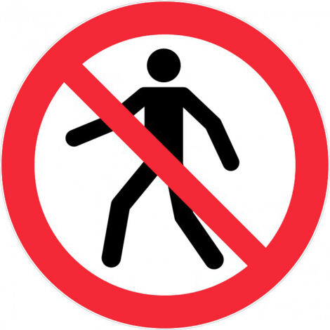 Panneau d’interdiction rond 300mm ''Interdit aux piétons'' - NOVAP - 4061436
