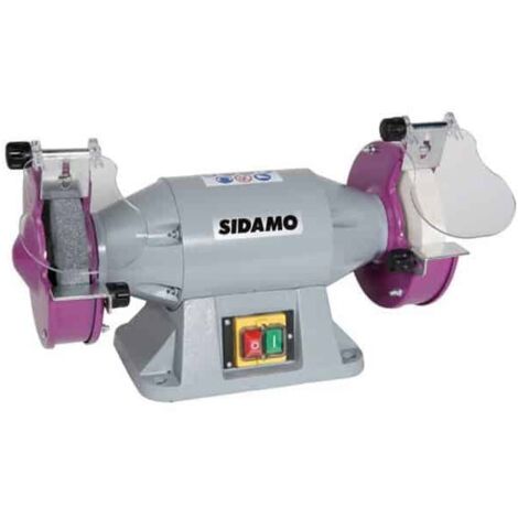Sidamo – Touret à meuler 520W – Diamètre 150mm – Moteur en fonte d'acier – Protection thermique automatique – Meulage à sec de métaux ferreux