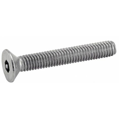 Vis à métaux tête fraisée hexagonale creuse inviolable A2 DIN 7991 8X50 boîte de 50 - ACTON - 628018X50