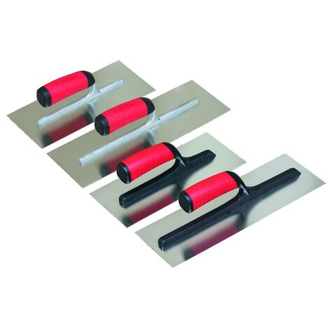 Taliaplast – Platoir inox 28 x 12 cm – Poignée bi-matière ergonomique – Monture alu moulé et polyamide renforcé – Pour chantiers humides