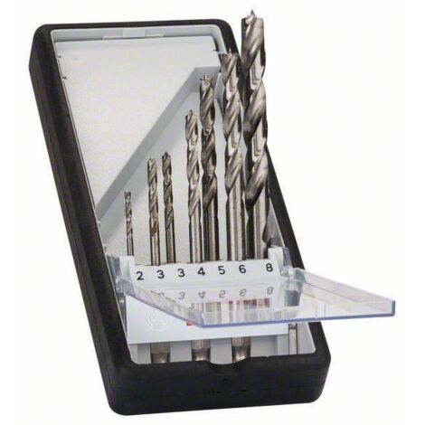 Coffret de 7 mèches à bois hélicoidales 1/4'' - BOSCH - 2607019923