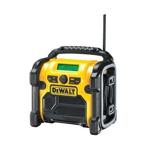 Radio 10,8-14,4-18V compacte double alimentation XR Li-Ion FM/AM (sans batterie ni chargeur) en boite carton - DEWALT - DCR019-QW