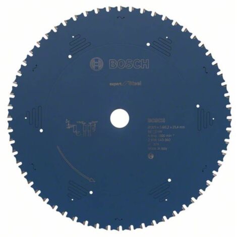 Bosch – Lame de scie circulaire 305mm pour acier – 60 dents MTCG – Alésage 25,4mm – Revêtement Proteqtion anti-corrosion - 2608643060