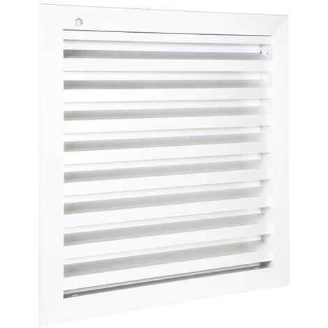 Grille de ventilation 200x200mm aluminium blanc RAL9010 RENSON 411226