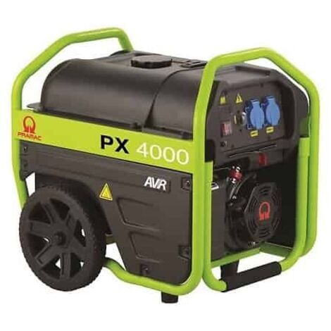 Pramac – Groupe électrogène 2,7kW 230V – Moteur à essence – Démarrage électrique – Châssis robuste avec roues intégrées – Applications professionnelles (1/8)