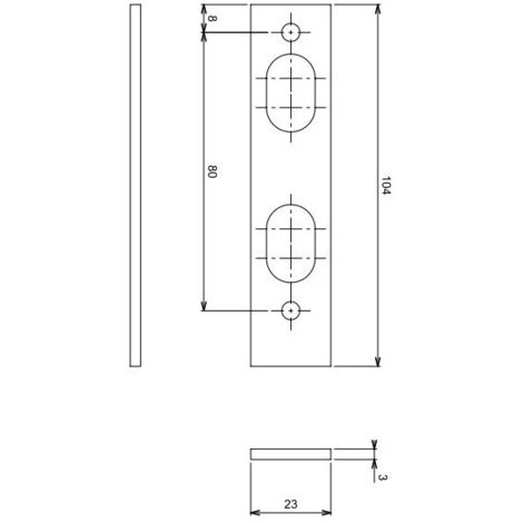 Cale pour butée Sehop laquée blanche RAL9010 - LA CROISEE DS - DS2355-036