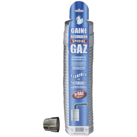 Gaine accordéon spécial gaz 90 103 mm +raccord TEN 15097