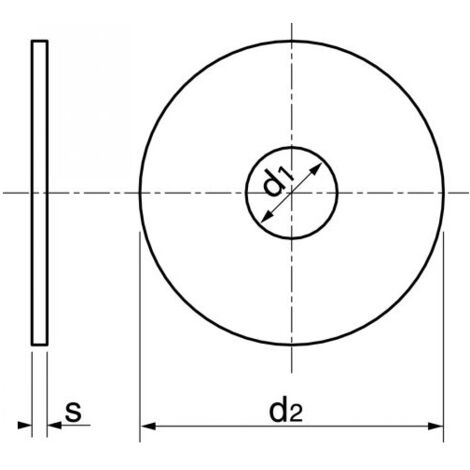 Rondelle plate série LL inox A2 NFE 25513 18X55X3 boîte de 50 - ACTON - 6250718