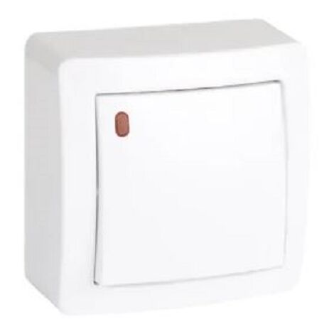 Schneider Electric ALREA 10A interrupteur blanc lumineux