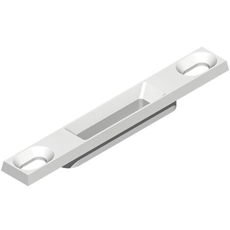 La Croisee Ds – Gâche pour crémone laquée blanc RAL 9010 en aluminium – Fixation par vis ou en façade – Compatible profilés aluminium – DS2257036